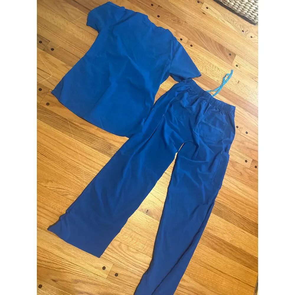 CARHARTT Women’s Scrub Set Sz XS/S Blue Medical Top Pants Nurse Hospital - Picture 7 of 7